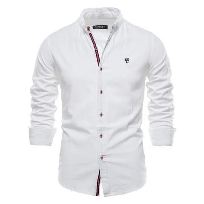 Slim-Fit Business Shirt - Mandarin Collar